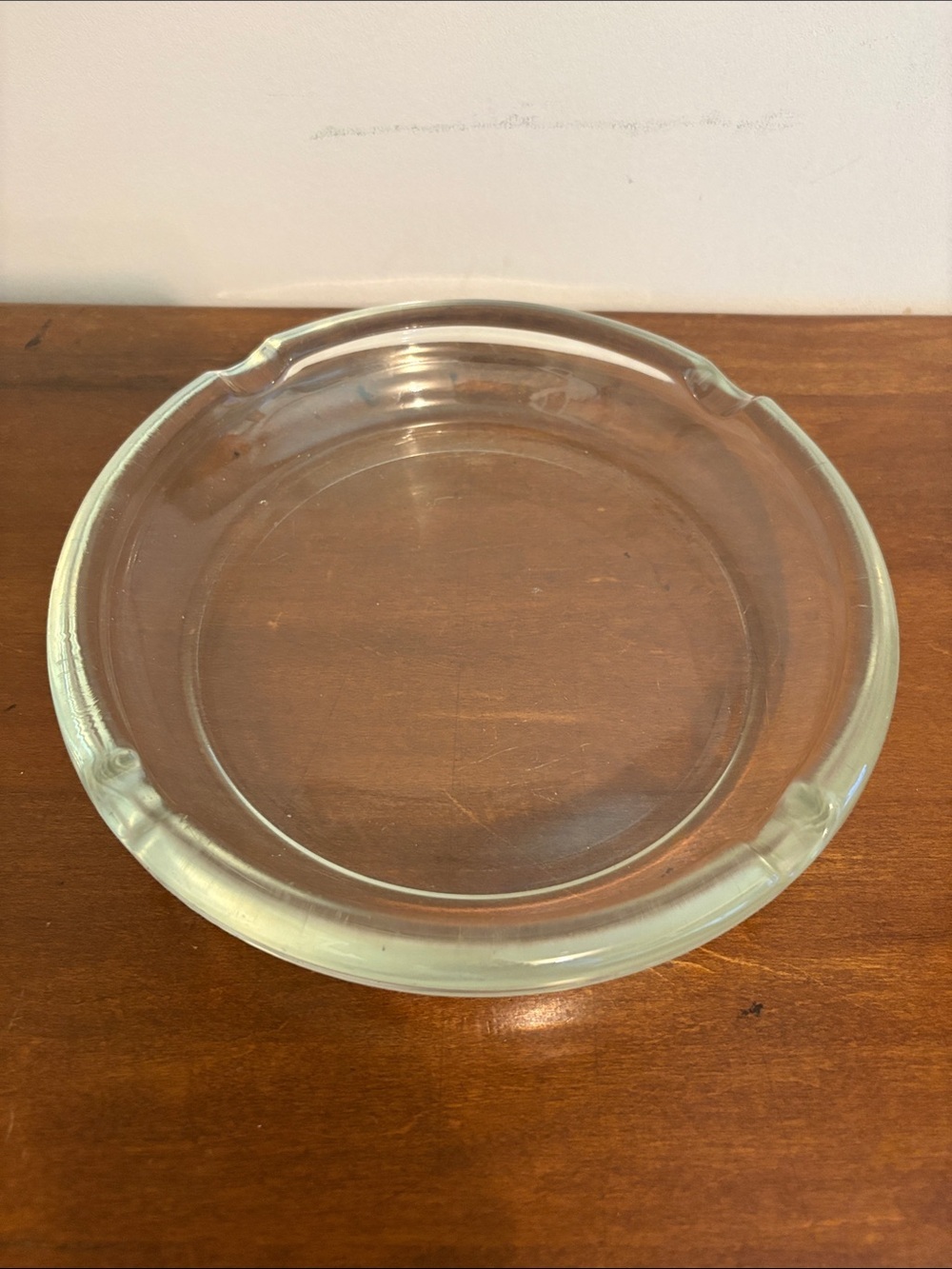 Clear Glass Ashtray - Simple Round Design